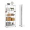 White Carbon Steel Folding Garage Storage Shelf with Wheels and 750 lbs Capacity